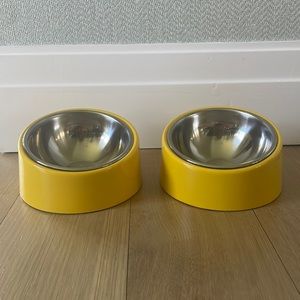 Super Design Dog 🐶 & Cat 🐱 Bowls | Yellow 💛 | 2 available